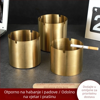 Pepeljak od nehrđajućeg čelika, svijetlo luksuzan stil, tisak logotipa i prilagodba, pakiranje 100 komada