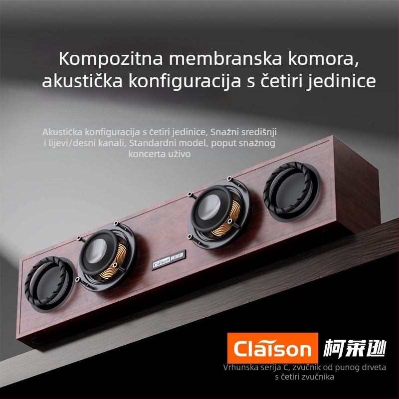 Drveni Bluetooth zvučnik za kućnu upotrebu, pogodna za stolno računalo ili laptop, USB bas zvučnik, visokokvalitetan zvuk