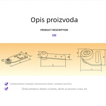 Jednostrana klizna kladnica za ceradu kamiona (Primjena: dodatna oprema za šasiju, vodilice za vrata i prozore; Značka: Yilin; Pakiranje: Bulk)