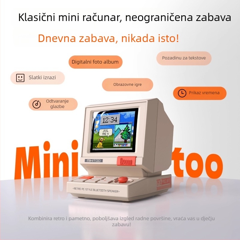 Divoom Dot Sound Minitoo Retro Pixel Bluetooth Zvučnik - 5W, ugrađena baterija, Bluetooth 5.3, 95Hz-20kHz, domet 10 m