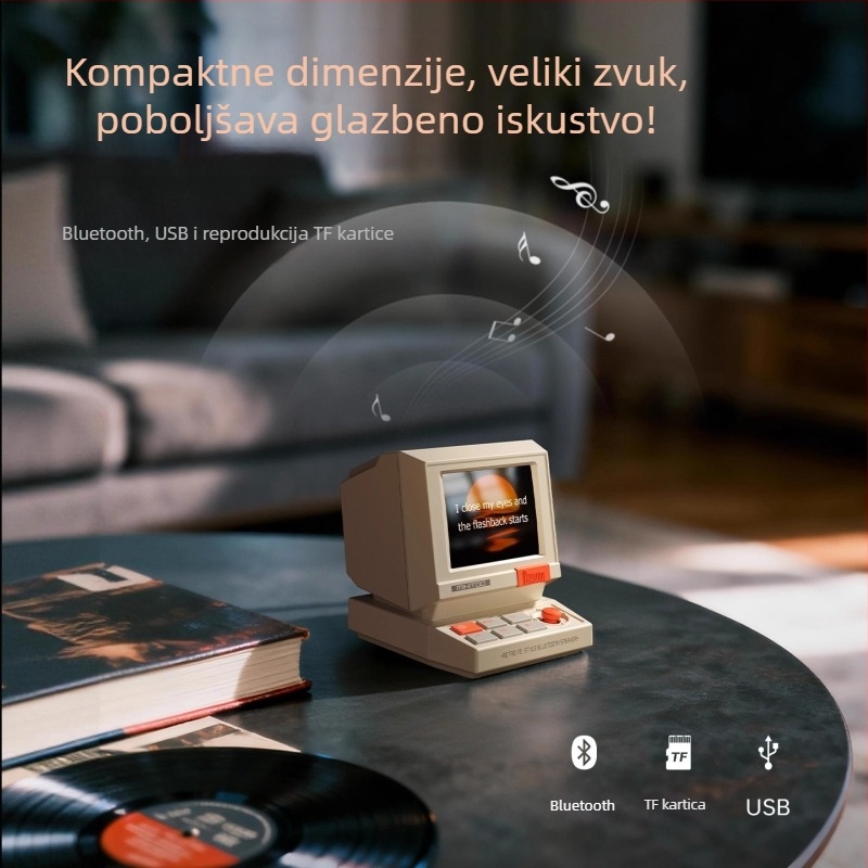 Divoom Dot Sound Minitoo Retro Pixel Bluetooth Zvučnik - 5W, ugrađena baterija, Bluetooth 5.3, 95Hz-20kHz, domet 10 m