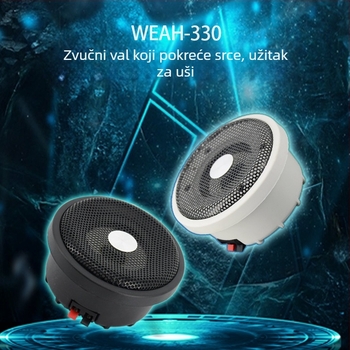 Pasivni zvučnik za strop, s dva rogovi, 150–15000 Hz, 15W, spajanje kabelskim stezaljkama