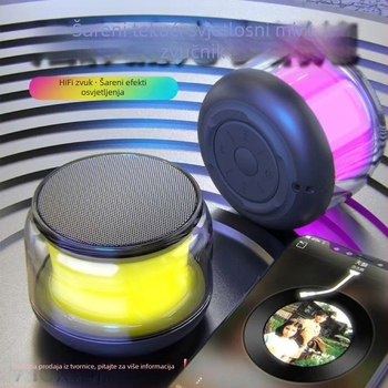 S100 mini Bluetooth zvučnik s RGB osvjetljenjem, Bluetooth 5.0, 100 Hz–20 kHz, 3W, SNR ≥70 dB, ugrađena baterija
