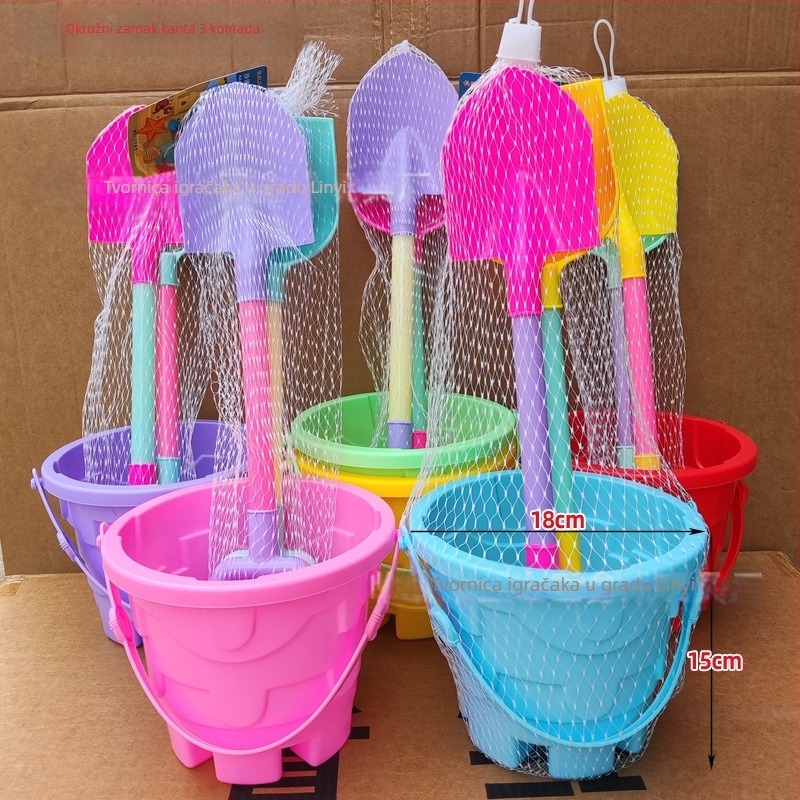 Set igračaka za plažu s ATV stilom koša i lopatice u obliku klepsidre za igru u pijesku i vodi • plastična konstrukcija • za djecu 4–6 godina