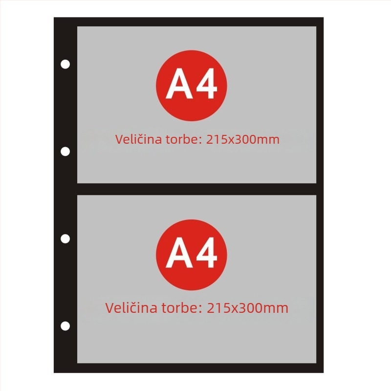Knjiga za stranice certifikata s 3- i 4-rupe; materijal PP/CPP/OPP; otisak logotipa; prilagodba i licencirana privatna marka.