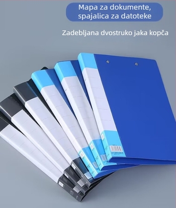 Mapa s dvostrukim čvrstim klipom, plastično kućište, model 201, prilagodljiva obrada, pohrana dokumenata