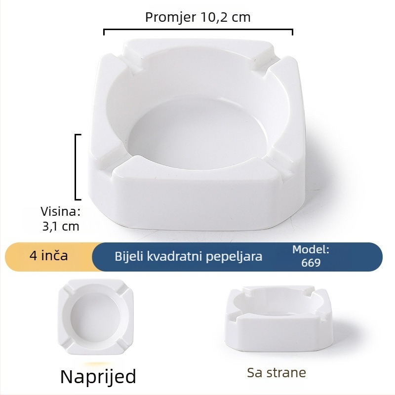 Pepeljara s imitacijom porcelana, otpornost na padanje, otporna na veter, minimalistički dizajn za restorane i hotele; Marka Xiangsu; Stil universalno; Logo nije moguće; Bez prilagođavanja