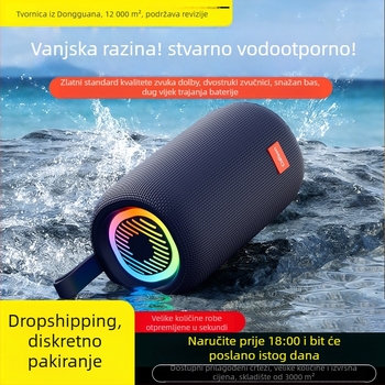 Prijenosni vanjski Bluetooth zvučnik s subwooferom – IPX4, Bluetooth 5.0, dva zvučnika, 20Hz–20kHz, baterija 2000–4000 mAh