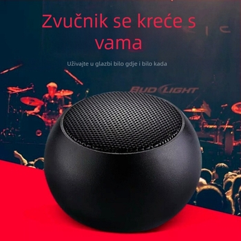 Mini Bluetooth zvučnik s 4 zvučnika, frekvencijski raspon 100 Hz–20 kHz, domet 10 m, ugrađena baterija 300–500 mAh, metalno kućište