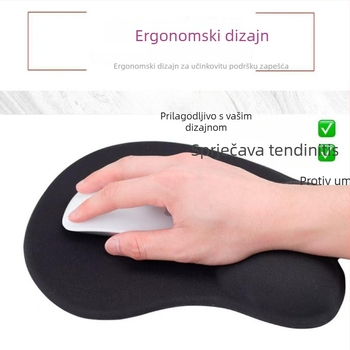 Silikonska podloga za miš s podrškom za zglob, 3D dizajn, jednostrana, otisak termotransferom, OEM prilagodba
