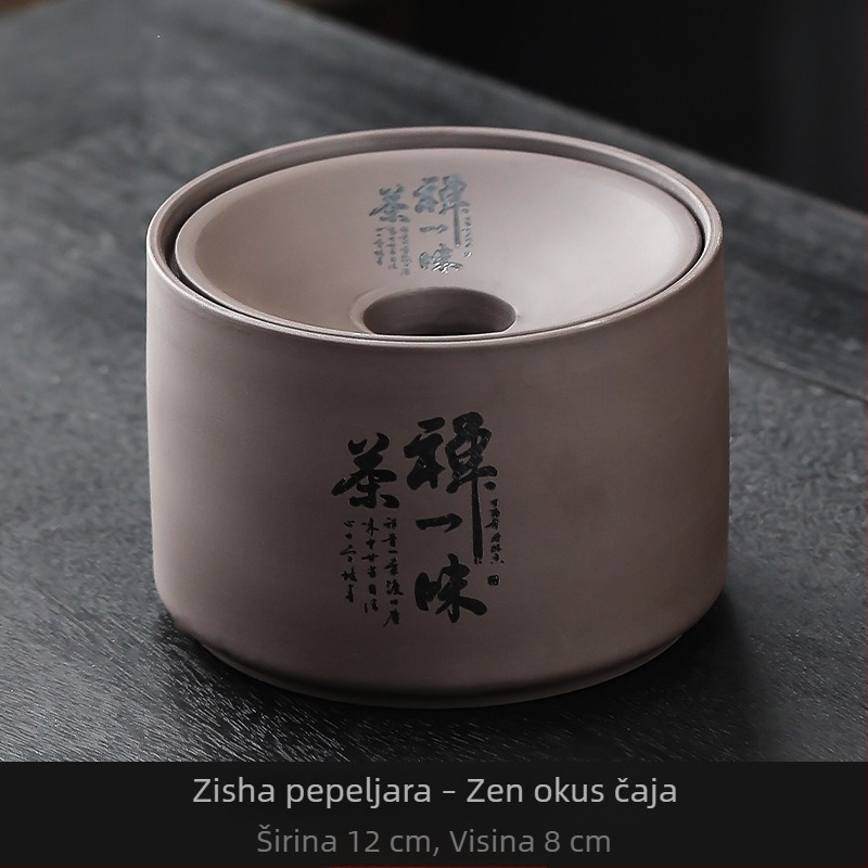 Posuda za pepeo od purpurne glinene s poklopcem, velika, retro stil, personaliziran dizajn za dom i ured