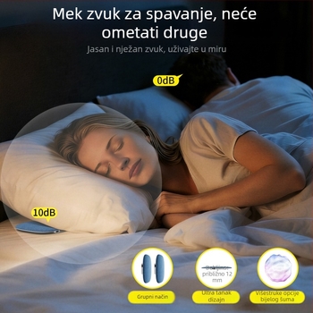 Zvučnik za san ispod jastuka (Dizajn leteći disk) – Bluetooth 5.3, 100Hz–20kHz, SNR ≥70dB, 5W, Ugrađena baterija 100–300mAh