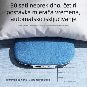 Zvučnik za san ispod jastuka (Dizajn leteći disk) – Bluetooth 5.3, 100Hz–20kHz, SNR ≥70dB, 5W, Ugrađena baterija 100–300mAh