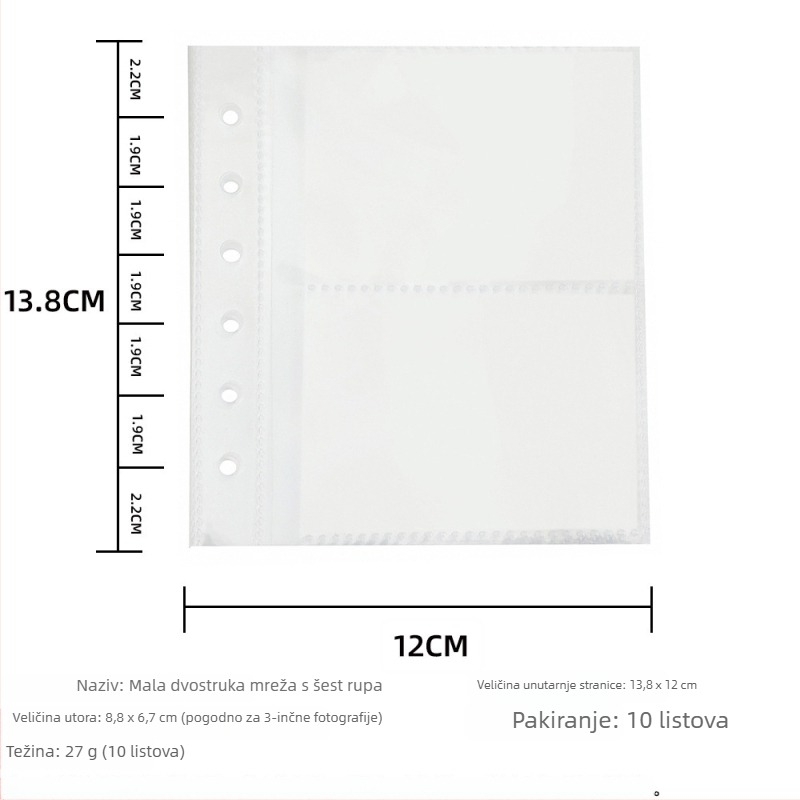 HISOCUTE PU kožni fotoalbum s rastavljivim listovima, vezanje vrpcom i spremište za Polaroid kartice – idealan poklon