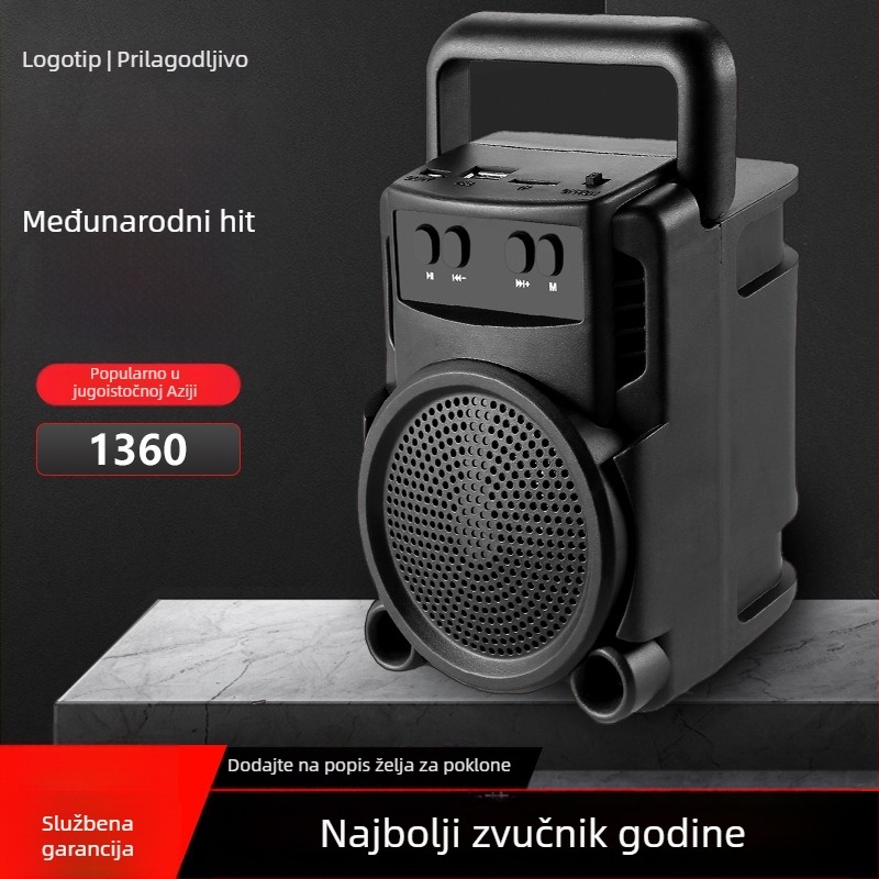 Bežični Bluetooth zvučnik s ugrađenom baterijom, Bluetooth 5.0, 3W, 100Hz-20kHz, domet 10 m