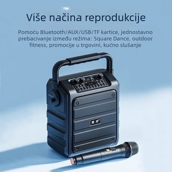 Huibang B-88 Prijenosni vanjski Bluetooth zvučnik s mikrofonom, 10W izlazna snaga, ugrađena baterija 1000–1200 mAh, Bluetooth 5.0, raspon frekvencija 100 Hz–20 kHz