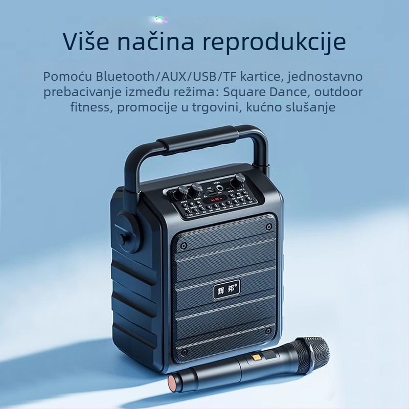 Huibang B-88 Prijenosni vanjski Bluetooth zvučnik s mikrofonom, 10W izlazna snaga, ugrađena baterija 1000–1200 mAh, Bluetooth 5.0, raspon frekvencija 100 Hz–20 kHz
