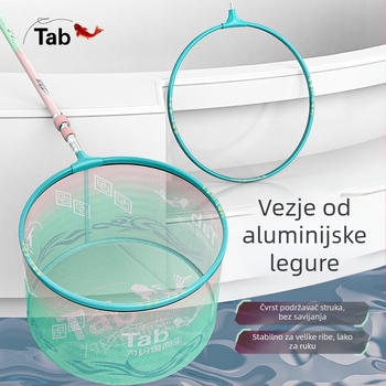 Glava mreže za izlov ribe, okvir od aluminijskog legura, ultralak, brzo sušenje, dizajn protiv udica, duboko fino mreža