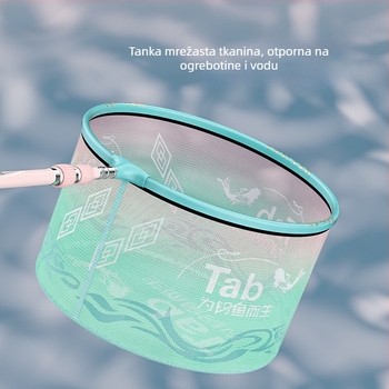 Glava mreže za izlov ribe, okvir od aluminijskog legura, ultralak, brzo sušenje, dizajn protiv udica, duboko fino mreža