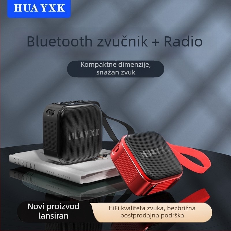 Bežični Bluetooth zvučnik T2 s utorom za karticu, integrirana baterija 1000–1200mAh, Bluetooth 5.0, snaga 10W, raspon frekvencija 100Hz–20kHz