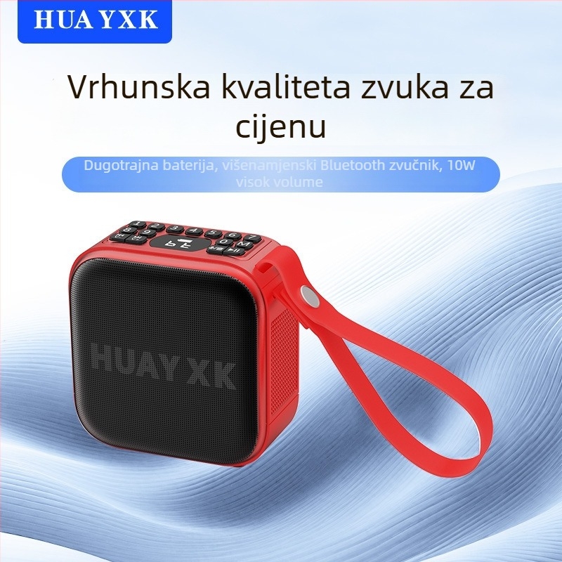Bežični Bluetooth zvučnik T2 s utorom za karticu, integrirana baterija 1000–1200mAh, Bluetooth 5.0, snaga 10W, raspon frekvencija 100Hz–20kHz
