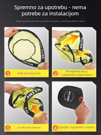 Weihe Sports sklopiva ribarska mreža, džepna ručna mreža, materijal: tkanina + metalna mreža, težina 208 g / 223 g