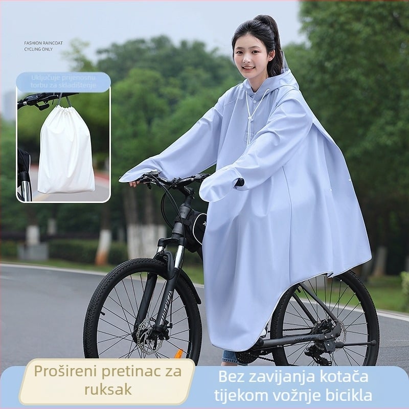 Kišni pončo za bicikl, jedinstveni minimalistički stil, PVC tkanina, težina 600–650 g, mogućnost prilagodbe