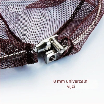 Sklopiva mrežasta glava od nehrđajućeg čelika s ljepilnim premazom protiv zaplitanja, nosivost 7,5 kg, dubina 35 cm