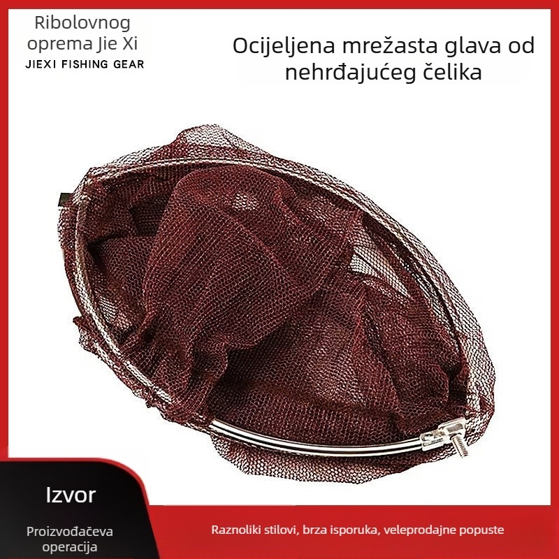 Sklopiva mrežasta glava od nehrđajućeg čelika s ljepilnim premazom protiv zaplitanja, nosivost 7,5 kg, dubina 35 cm