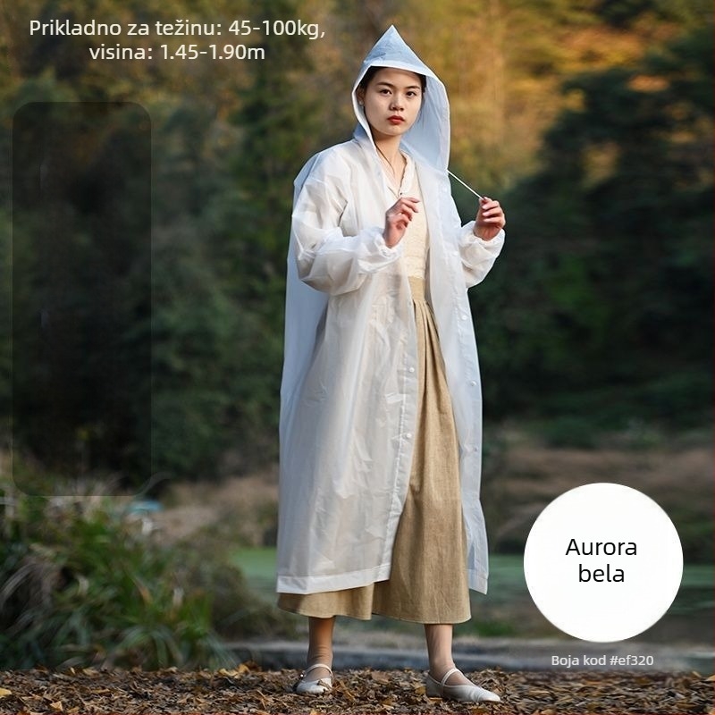 Jednokratna EVA kišna kabanica za odrasle, unisex, cijelo tijelo, vodootporna za planinarenje i putovanja (Materijal: EVA; Pokrivenost: cijelo tijelo; Namjena: planinarenje/putovanja)