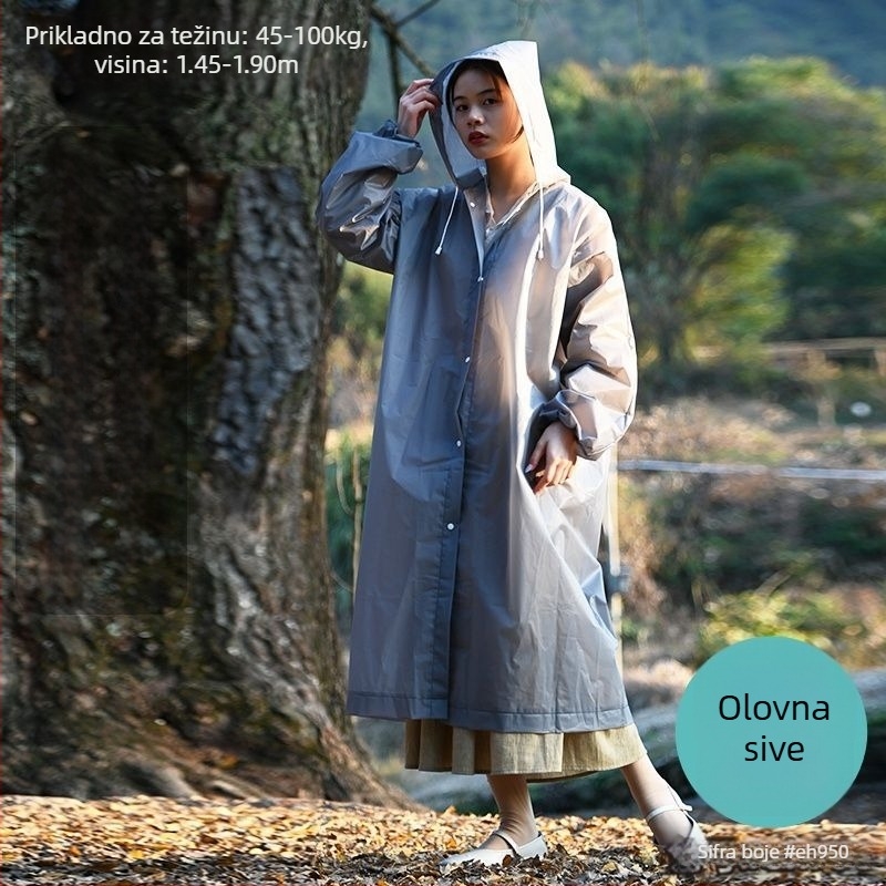 Jednokratna EVA kišna kabanica za odrasle, unisex, cijelo tijelo, vodootporna za planinarenje i putovanja (Materijal: EVA; Pokrivenost: cijelo tijelo; Namjena: planinarenje/putovanja)