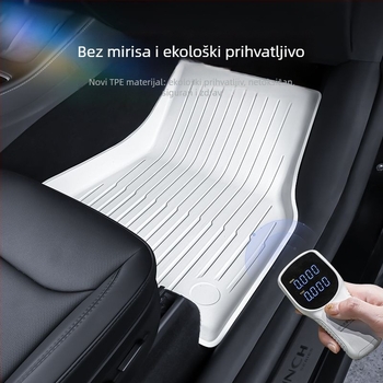 Podne prostirke za Tesla Model 3 i Model Y s potpunim pokrivanjem, TPES materijal, bez logotipa