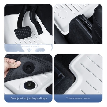 Podne prostirke za Tesla Model 3 i Model Y s potpunim pokrivanjem, TPES materijal, bez logotipa