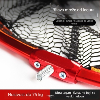 Aluminijska legura gumirana mrežna glava za mreže za ribolov - mrežni materijal: nano ljepilo premaz; nosivost oko 30 kg; dubina 35/40/45/50 cm; marka Haishang zhisheng