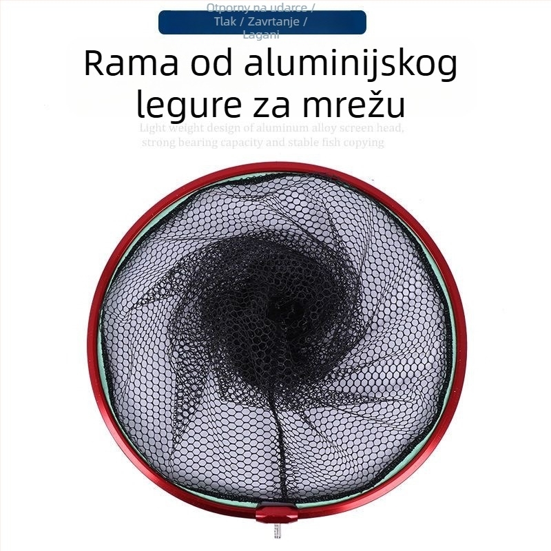 Aluminijska legura gumirana mrežna glava za mreže za ribolov - mrežni materijal: nano ljepilo premaz; nosivost oko 30 kg; dubina 35/40/45/50 cm; marka Haishang zhisheng