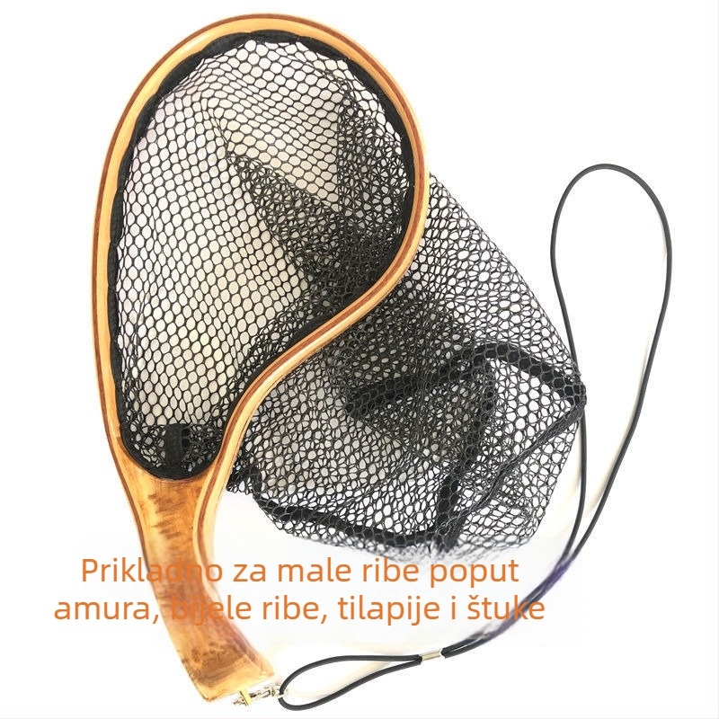 Prijenosna mreža za ribolov malih riba s sitnim okom — karbonski materijal, pogodna za potok i fly fishing