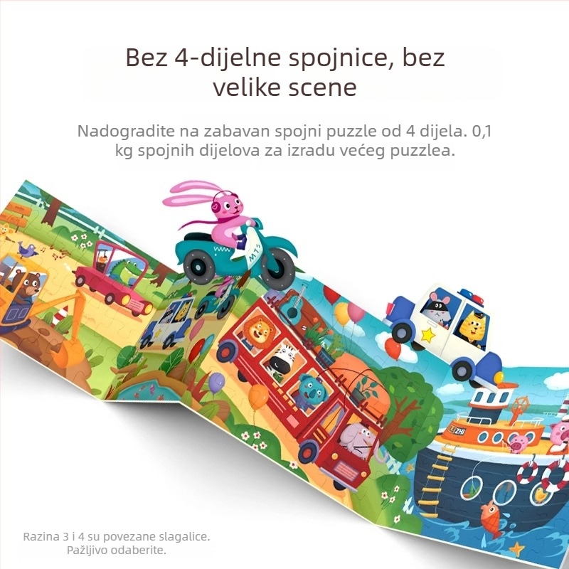 Dječji napredni slagalica – papirnata ravna slagalica za djecu 4–6 godina, brend Le zhi goes by me