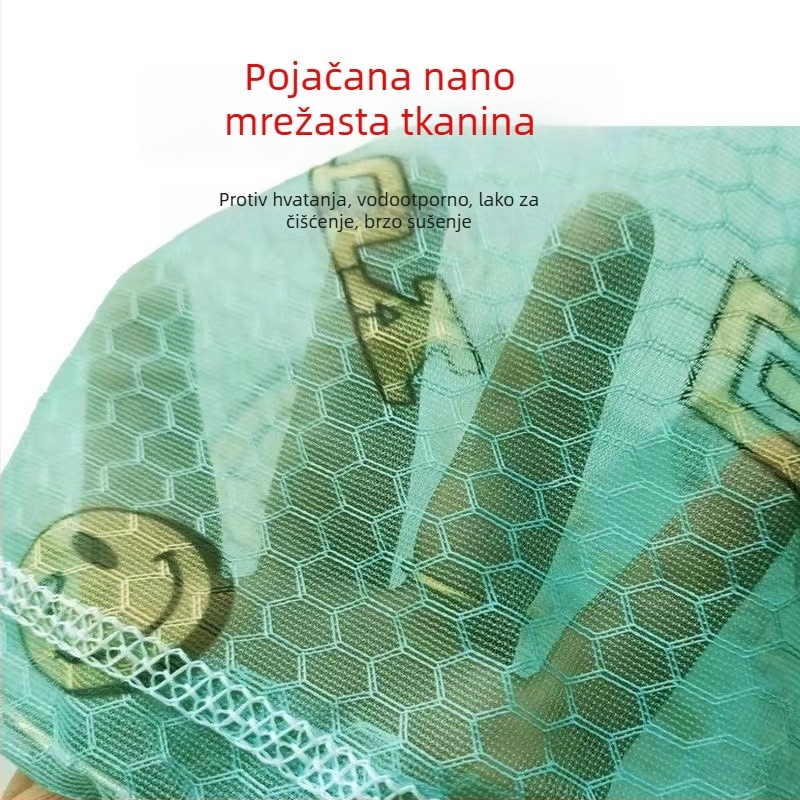Leech net s glavom od aluminijskog legura i šipkama od nehrđajućeg čelika, duboki mrežasti džep, dubina 30