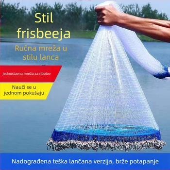 Frizbi-stil ribolovna mreža za ručno bacanje s automatskim oslobađanjem — Porijeklo: Novi Zeland; Marka: Drugo; Materijal: vidi detalje