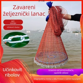 Frizbi-stil ribolovna mreža za ručno bacanje s automatskim oslobađanjem — Porijeklo: Novi Zeland; Marka: Drugo; Materijal: vidi detalje