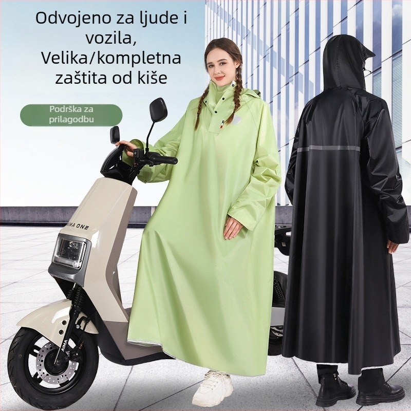 Jednodelni kišni kaput za motocikle i električna vozila, debeli Oxford materijal, vodootporni sloj PVC ljepila, za odrasle