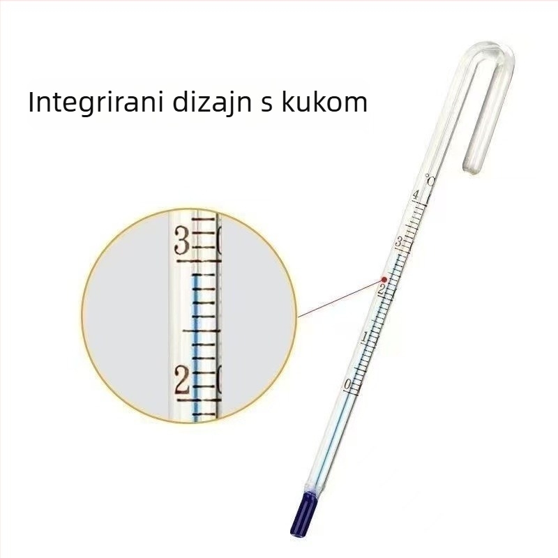 Termometar za akvarij – staklena štapić, plutajući dizajn s kukom, mjerenje temperature vode u realnom vremenu