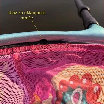 Glava mreže za mušičarski ribolov, s zamjenjivom mrežom od najlona, odvojiva glava, posebnog oblika od aluminijske legure, podesiva dubina