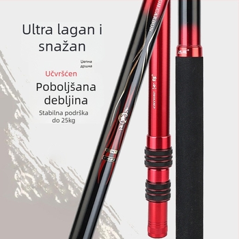 Karbonska štapa za mrežu za ribolov, teleskopska, 2-djelna konstrukcija, ultra lagana i čvrsta, 320 g