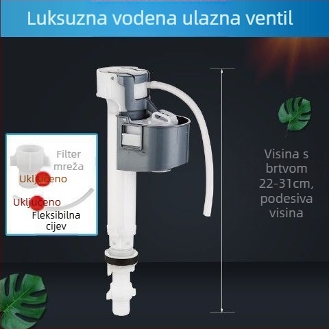 Univerzalni set ventila za ispiranje WC-a — dovodni i odvodni ventili, TPE materijal, ručna operacija