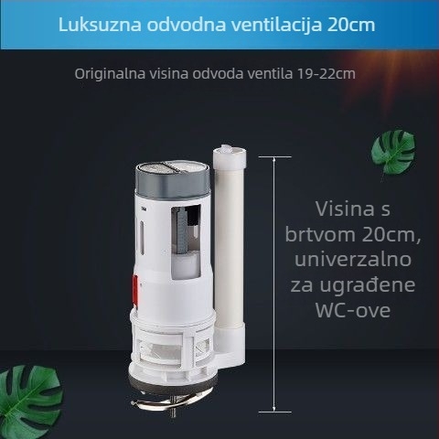 Univerzalni set ventila za ispiranje WC-a — dovodni i odvodni ventili, TPE materijal, ručna operacija