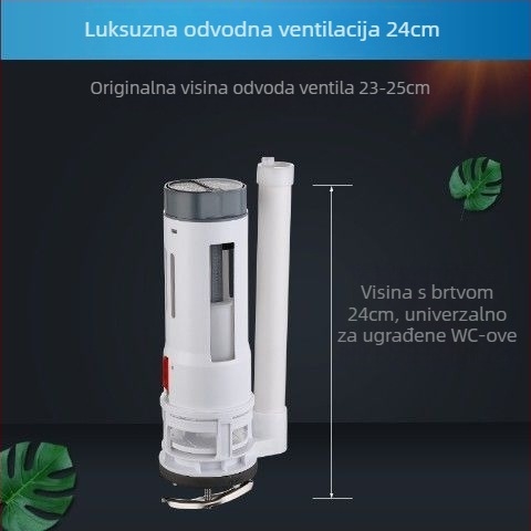 Univerzalni set ventila za ispiranje WC-a — dovodni i odvodni ventili, TPE materijal, ručna operacija