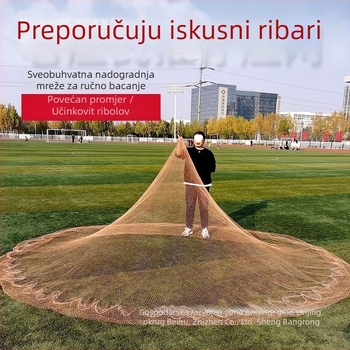 Tradicionalna ručna mreža za bacanje, za vanjski ribolov, karbonsko vlakno