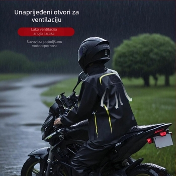 Ciklističko kišobran-pončo – podijeljeni dizajn, materijal Spring Pongee, PVC vodootporni sloj, unisex za odrasle