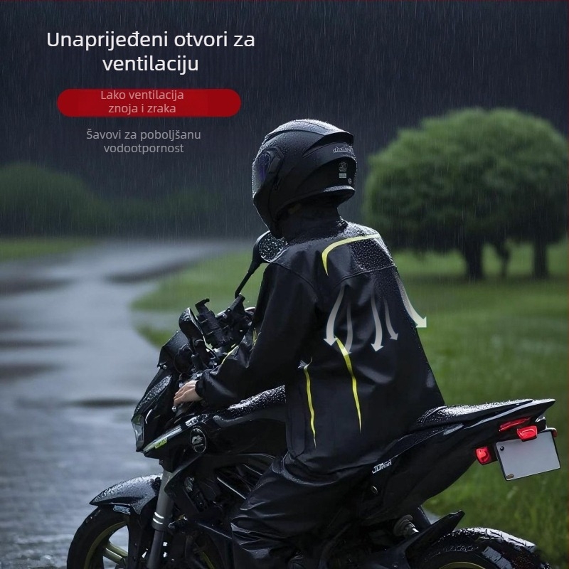 Ciklističko kišobran-pončo – podijeljeni dizajn, materijal Spring Pongee, PVC vodootporni sloj, unisex za odrasle